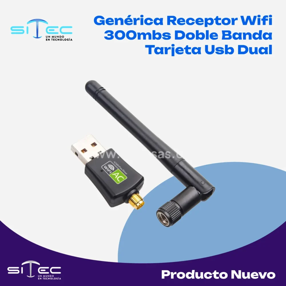 generica-receptor-wifi-300mbs-doble-banda-tarjeta-usb-dual-accesorio-vista-frontal Genérica Receptor Wifi 300mbs Doble Banda Tarjeta Usb Dual | Accesorio - Imagen 1