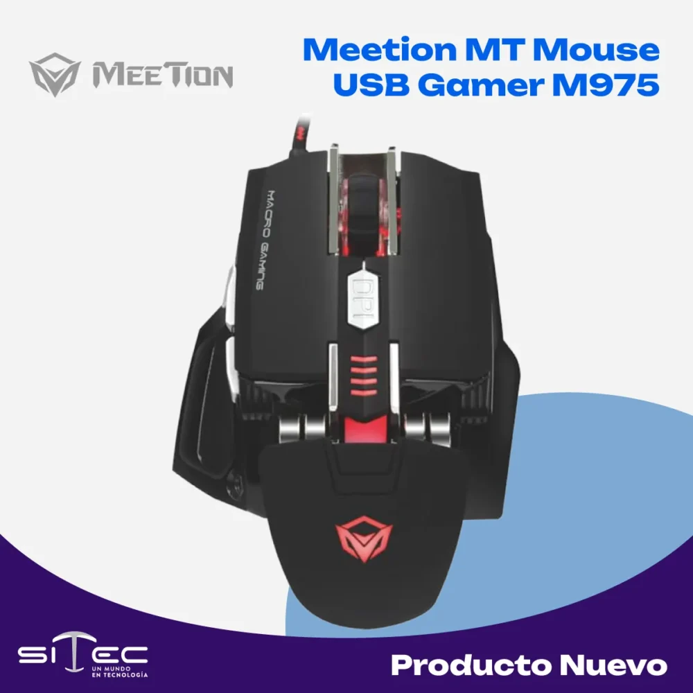 meetion-mt-mouse-usb-gamer-m975-accesorio-vista-frontal Meetion MT Mouse USB Gamer M975 | Accesorio - Imagen 1