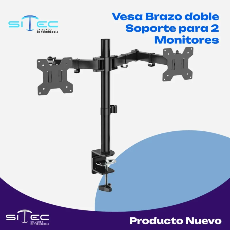Vesa Brazo doble Soporte para 2 Monitores | Accesorio